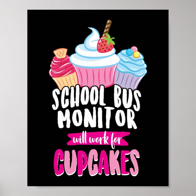 Poster Le Moniteur De Bus De L'École Fonctionnera Pour Le (Devant)