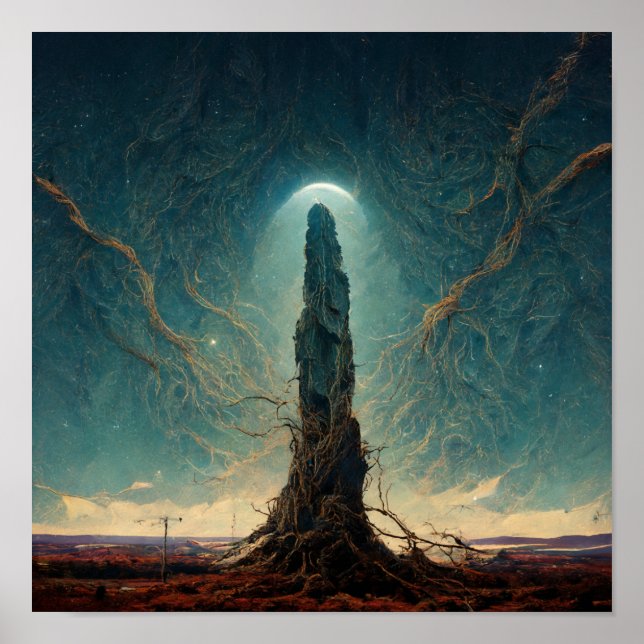 Poster Le Monolithe 2 Imaginaire Sci-Fi Art (Devant)