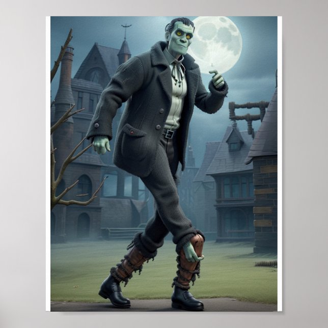 Poster Le monstre de Frankenstein a fait le moonwalk (Devant)