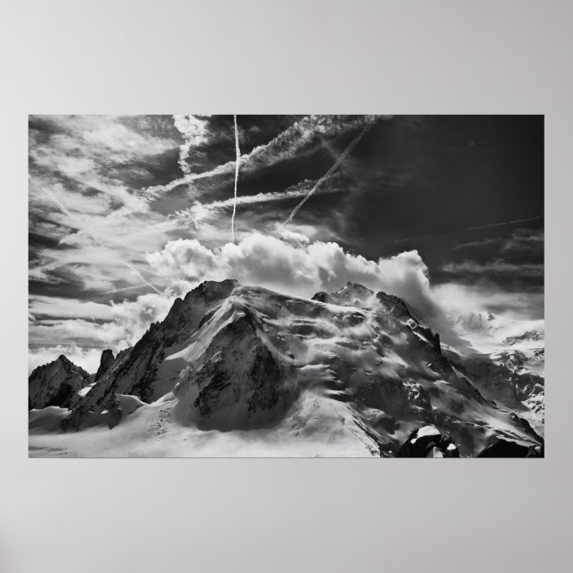 Poster Le Mont Blanc du Tacul vu de l'Aiguille du Tacul (Devant)