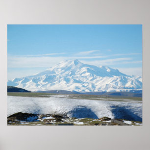 Poster Le mont Elbrus (La plus haute montagne d'Europe)