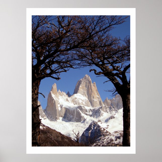 Poster Le mont Fitz Roy Patagonia (Devant)