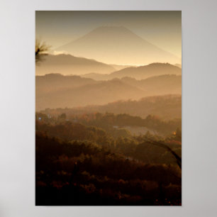Poster Le mont Fuji au-dessus des collines