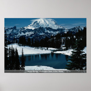 Poster Le mont Rainier, l'état de Washington, Hiver des