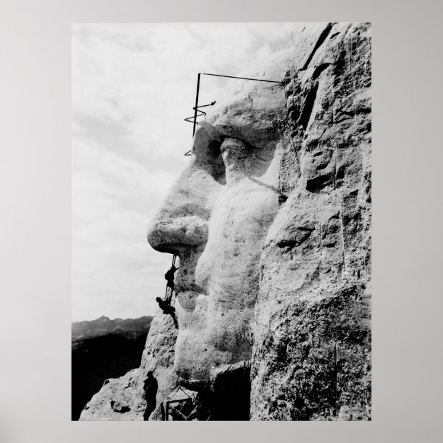 Poster Le Mont Rushmore en construction (Devant)