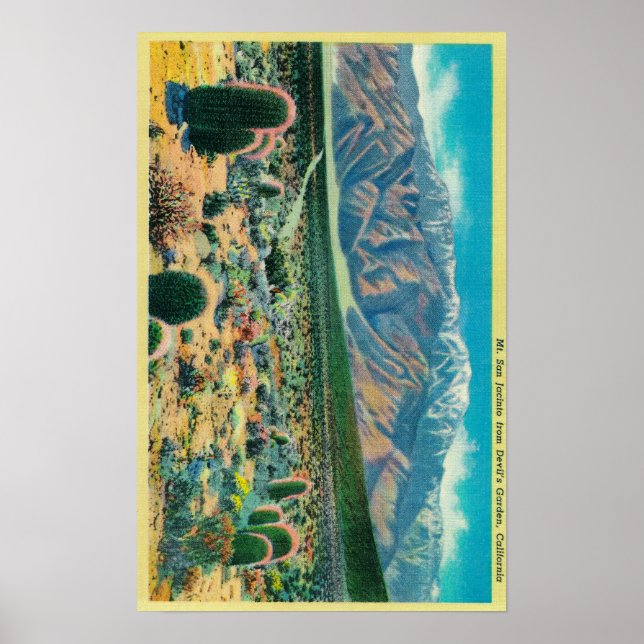 Poster Le mont San Jacinto du jardin du diable (Devant)