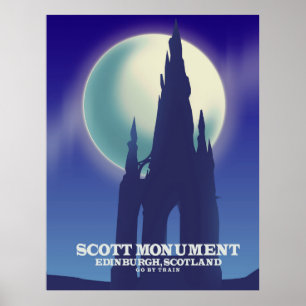 Poster Le monument Scott, Édimbourg, Écosse