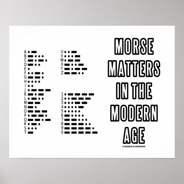 Poster Le Morse Compte Dans L'Âge Moderne (Code Morse) (Devant)