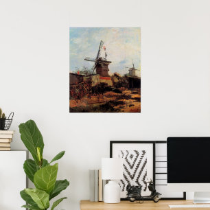 Poster Le Moulin de Blute Fin par Vincent van Gogh