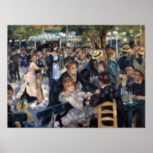 Poster Le Moulin de la Galette by Pierre Auguste Renoir