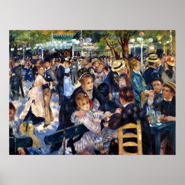 Poster Le Moulin de la Galette par Auguste Renoir Art (Devant)