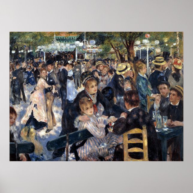 Poster Le Moulin de la Galette par Pierre Auguste Renoir (Devant)