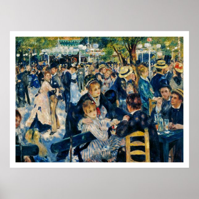 Poster Le Moulin de la Galette par Renoir (Devant)