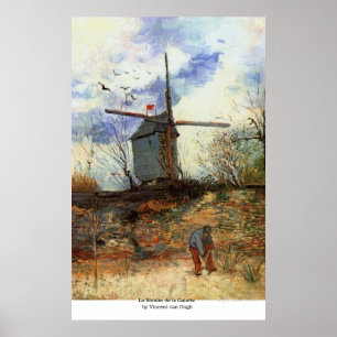 Poster Le Moulin de la Galette par Vincent van Gogh