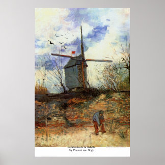 Poster Le Moulin de la Galette par Vincent van Gogh