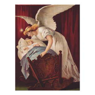 Poster Le murmure d'ange près du berceau
