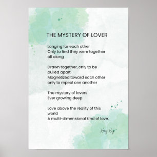 Poster Le Mystère Des Amoureux - Poème D'Amour