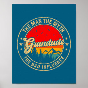 Poster Le mythe Grandude Mauvaise Influence Vintage