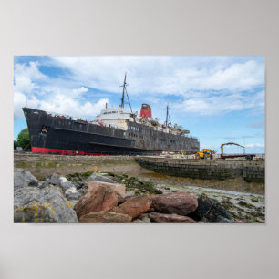 Poster Le navire abandonné TSS Duke of Lancaster
