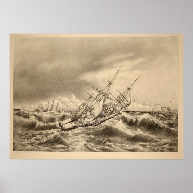 Poster Le navire orageux (Devant)
