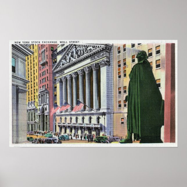 Poster Le New York Stock Exchange Bldg (Devant)