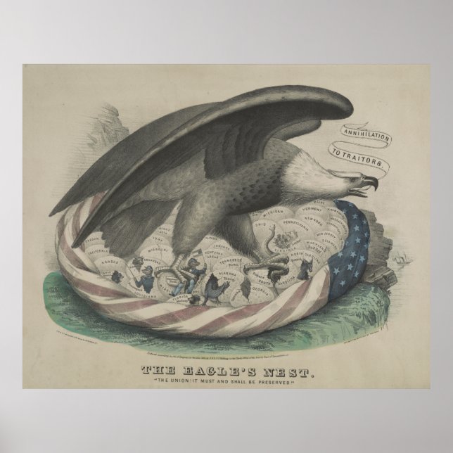 Poster Le nid de l'aigle L'Union [1861] (Devant)
