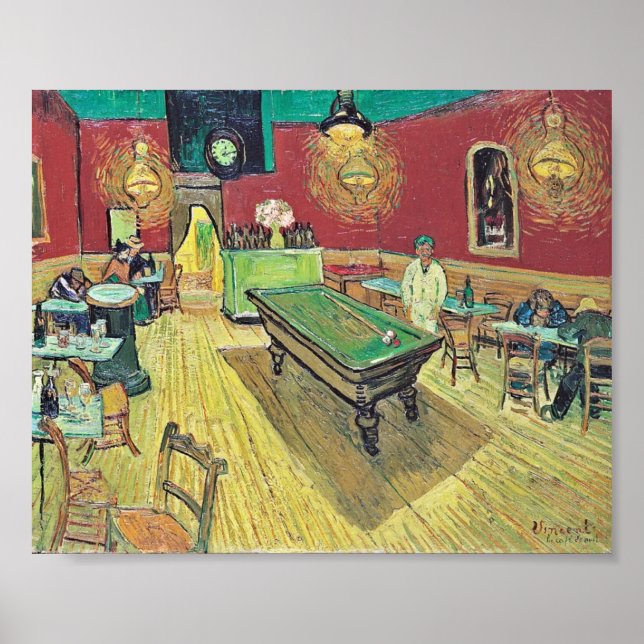 Poster Le Night Café de Van Gogh (Devant)