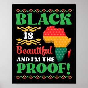 Poster Le noir est beau et je suis la preuve de l'Amériqu