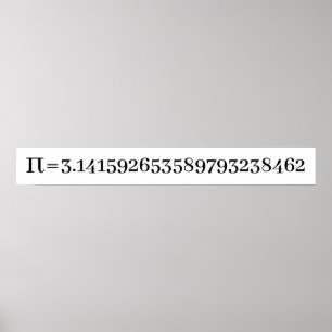 Poster Le nombre Pi Math & Science Lover's
