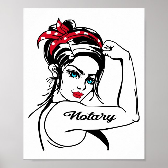 Poster Le Notaire Rosie Le Riveter Pin Up (Devant)