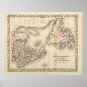 Poster Le Nouveau Brunswick, la Nouvelle-Écosse,