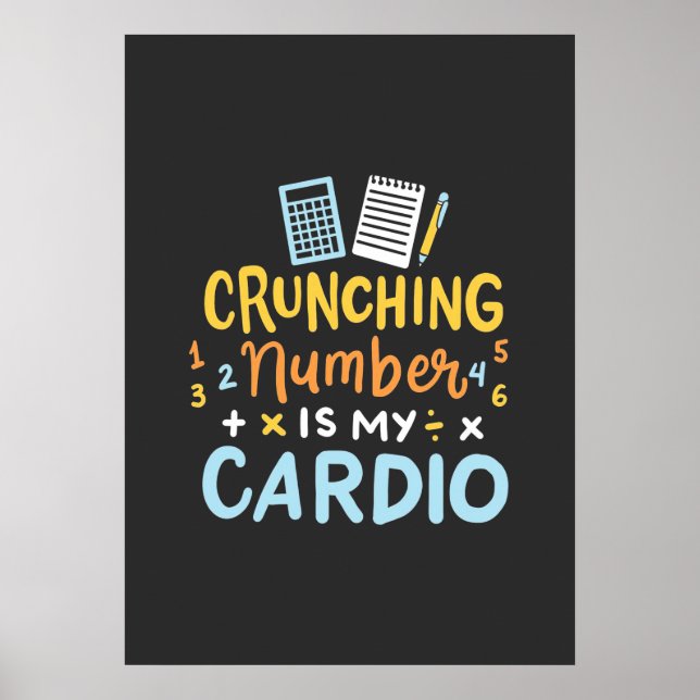 Poster Le Numéro D'Arrêt Comptable Est Mon Cardio (Devant)