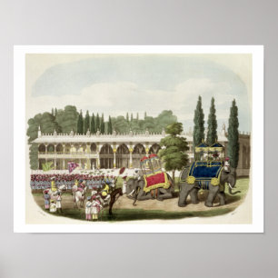 Poster Le Palais de Tippoo Sahib (1749-99) gravé par T