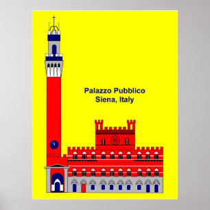 Poster Le Palazzo Pubblico Inspiration - Sienne, Italie