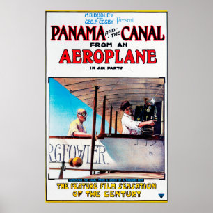 Poster Le Panama et le courrier de promo de film d'avion