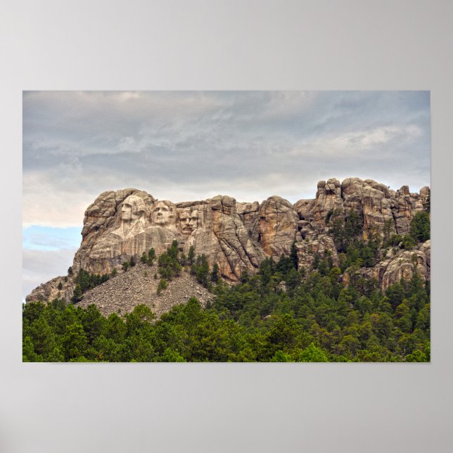 Poster Le panorama du mont Rushmore (Devant)