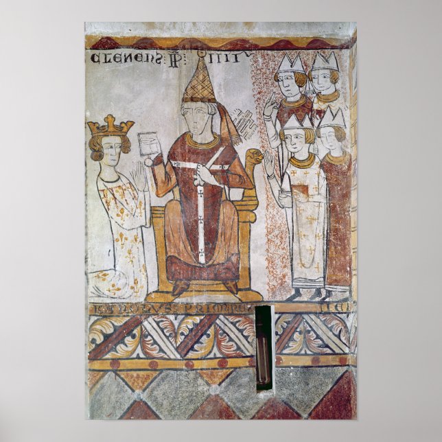 Poster Le pape Clément IV investit Charles d'Anjou (Devant)