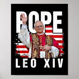Poster Le Pape Leo Xiv Nouveau Pape Premier Pape Américai