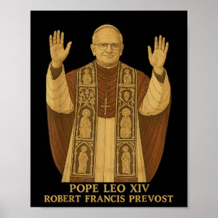Poster Le Pape Leo Xiv Robert Francis Prévost Pape 2025