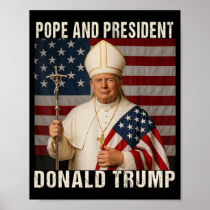 Poster Le Pape Trump Drôle Le Président Trump Veut Être L