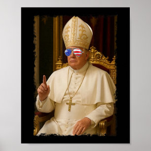 Poster Le Pape Trump Drôle Le Président Trump Veut Être L