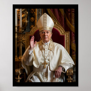 Poster Le Pape Trump Drôle Le Président Trump Veut Être L