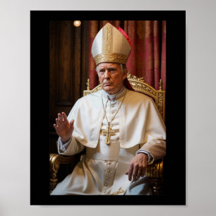 Poster Le Pape Trump Drôle Le Président Trump Veut Être L