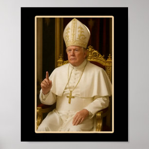 Poster Le Pape Trump Drôle Le Président Trump Veut Être L