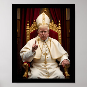 Poster Le pape Trump drôle Trump président Trump Vatican 