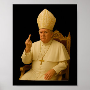 Poster Le pape Trump drôle Trump Vatican Christian Retro