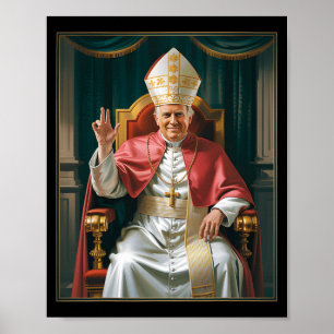 Poster Le pape Trump drôle Trump Vatican Christian Retro