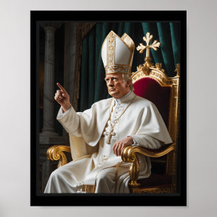 Poster Le pape Trump drôle Trump Vatican Christian Retro 