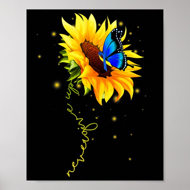 Poster Le Papillon De Tournesol N'Abandonne Jamais Le Syn (Devant)
