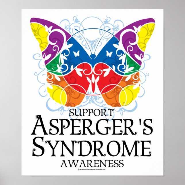 Poster Le papillon du syndrome d'Asperger (Devant)
